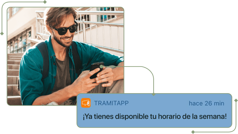Captura de notificacion horas extra en TramitApp