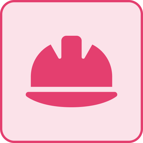 Icono de pRL casco rosa