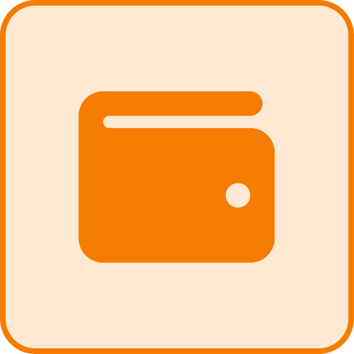 Icono de cartera gasto