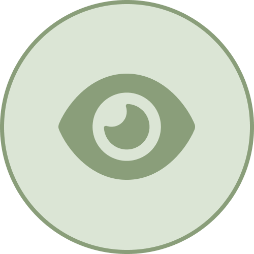 Icono de circulo ojo transparente