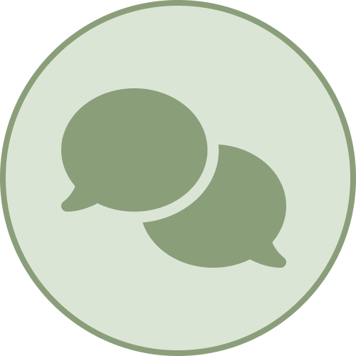 Icono de circulo comentarios comunicacion