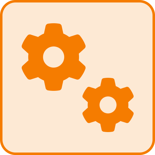 Icono de engranajes gears control