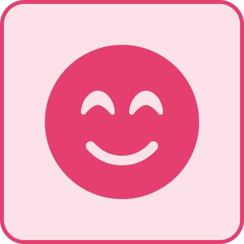 Icono de feliz rosa