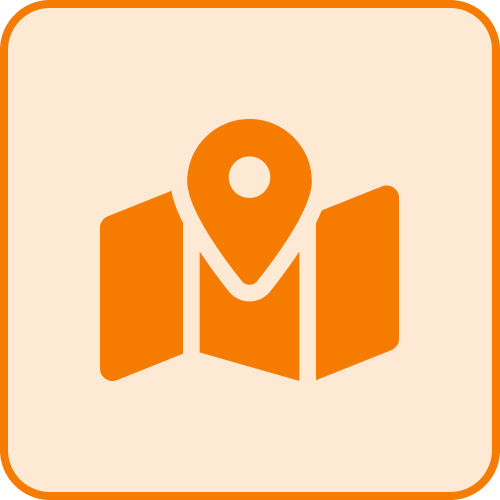 Icono de mapa geolocalizacion itinerancia home