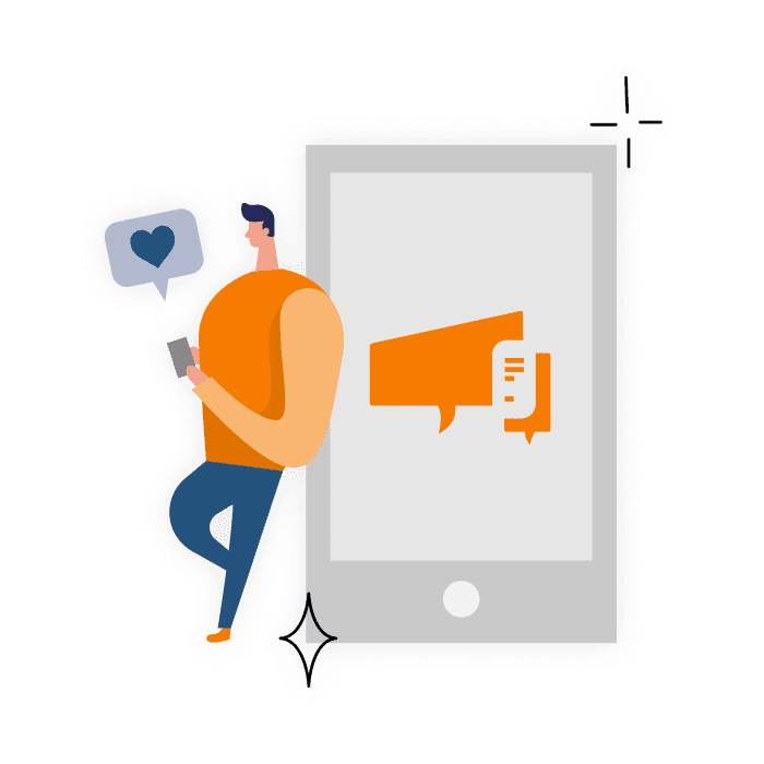 Ilustracion Like app tramit App