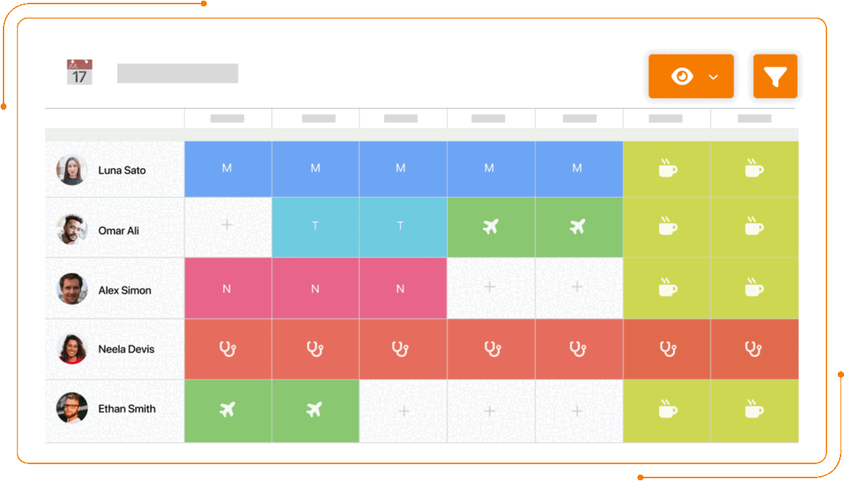 Captura de cuadrante idiomas en TramitApp
