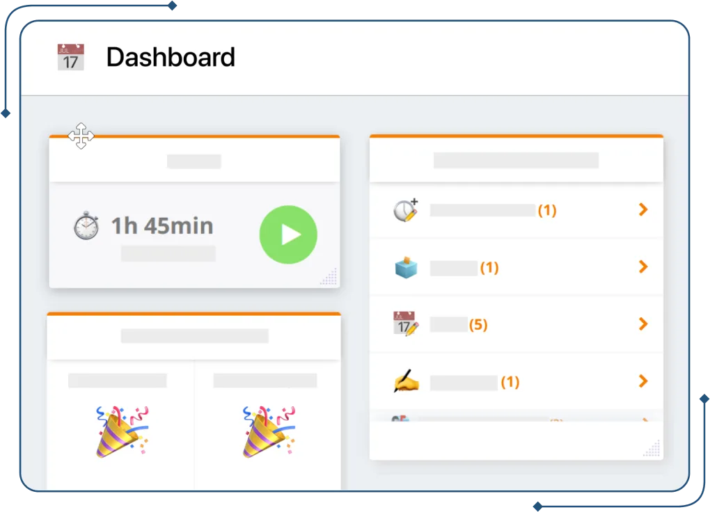 Screenshot of the dashboard in TramitApp