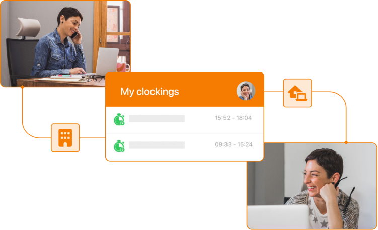 Captura de fichajes casa oficina web EN en TramitApp