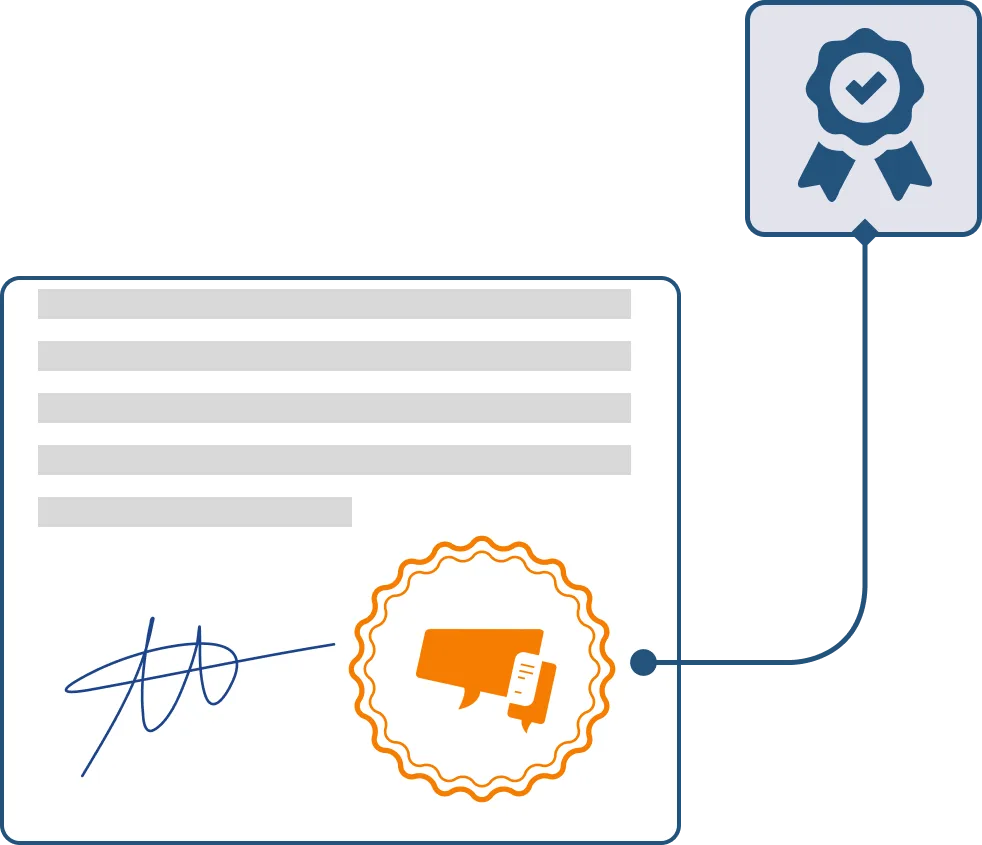 Capture d'écran de la signature certifiée dans TramitApp