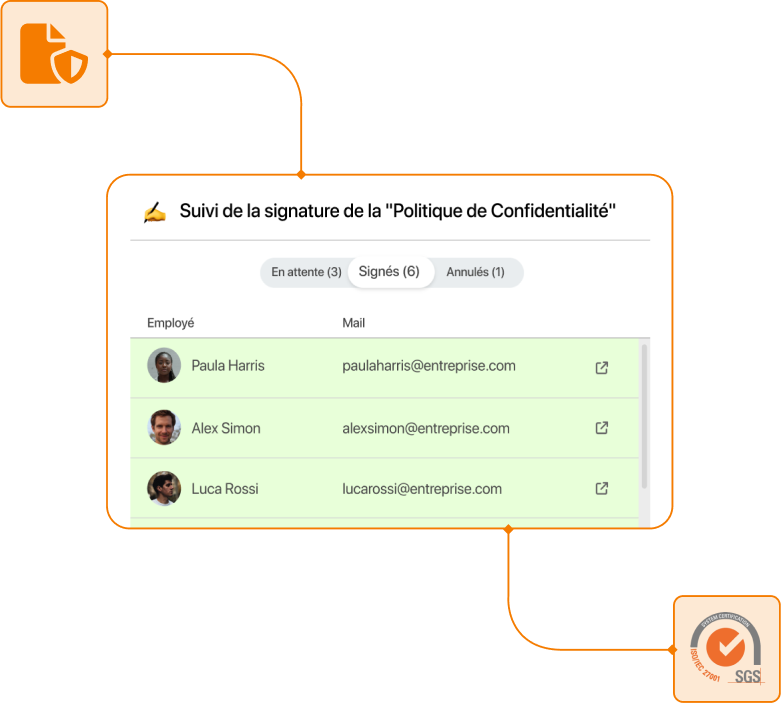Captura de compliance firma masiva politica confidencialidad FR en TramitApp