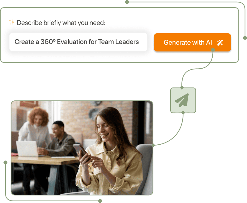 Screenshot of a 360º review in TramitApp