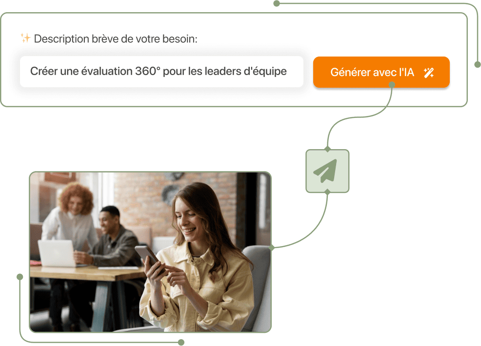 Capture d'écran d'une évaluation 360º dans TramitApp