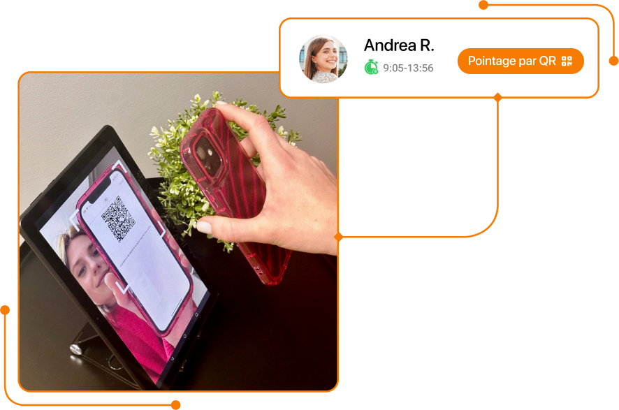 Captura de fichaje QR FR en TramitApp