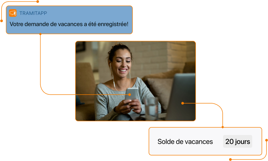 Captura de notificacion solicitud vacaciones saldo FR en TramitApp