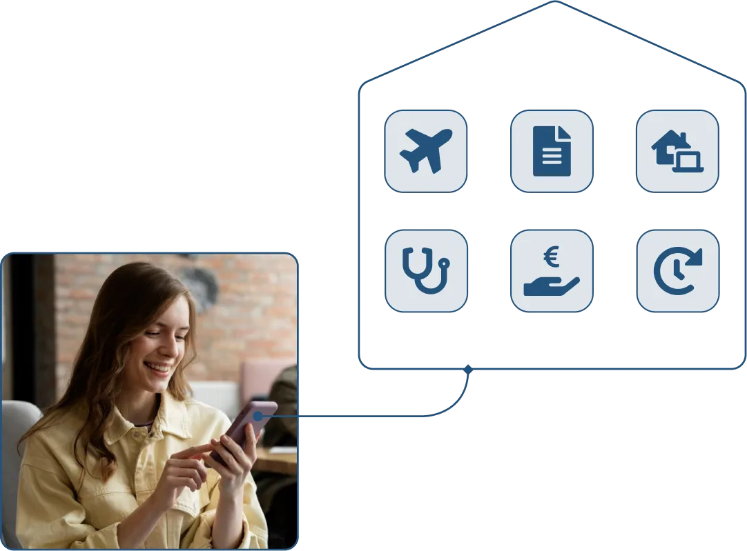 Screenshot of the employee portal in TramitApp