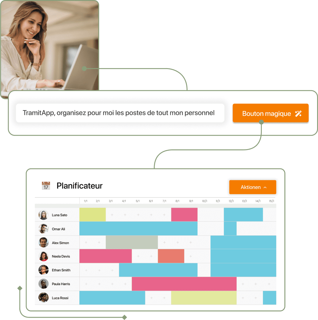 Captura de smart planner planificador IA FR en TramitApp