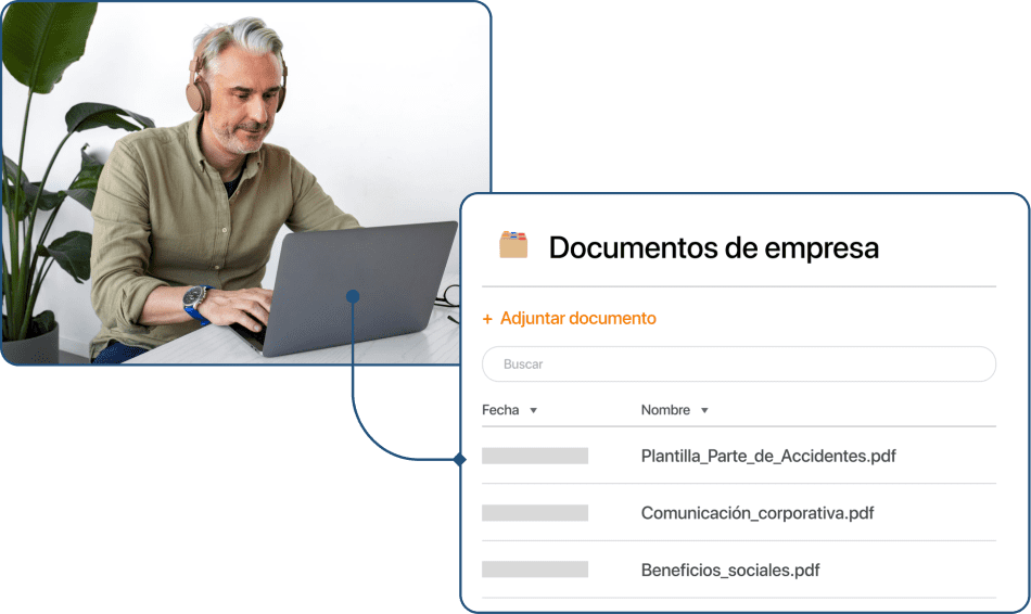 Manager revisando documentos de empresa en TramitApp