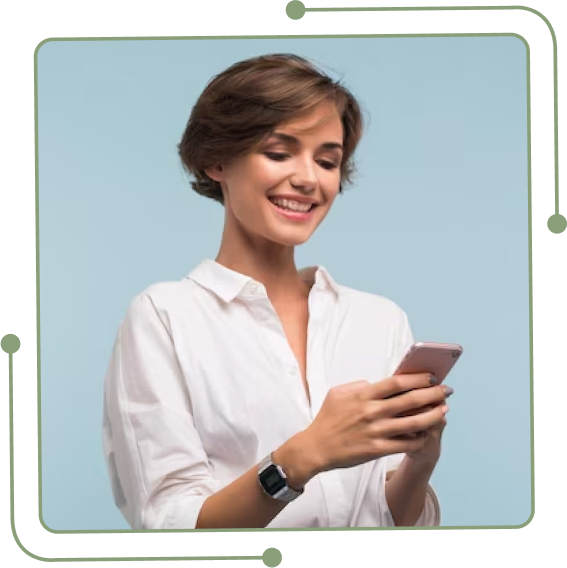 Captura de mujer movil idiomas en TramitApp