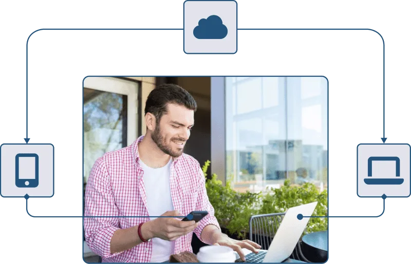Screenshot of multi-device in the cloud in TramitApp