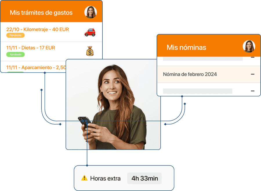 Nóminas integradas con gastos y horas extra