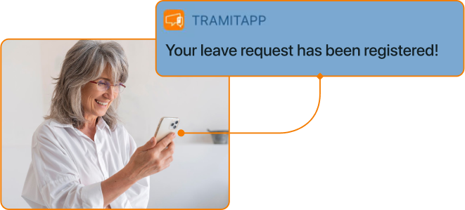 Captura de notificacion solicitud permiso registrada EN en TramitApp