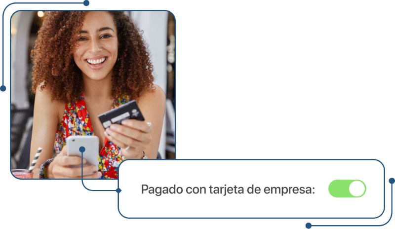 Captura de pagado con tarjeta de empresa en TramitApp