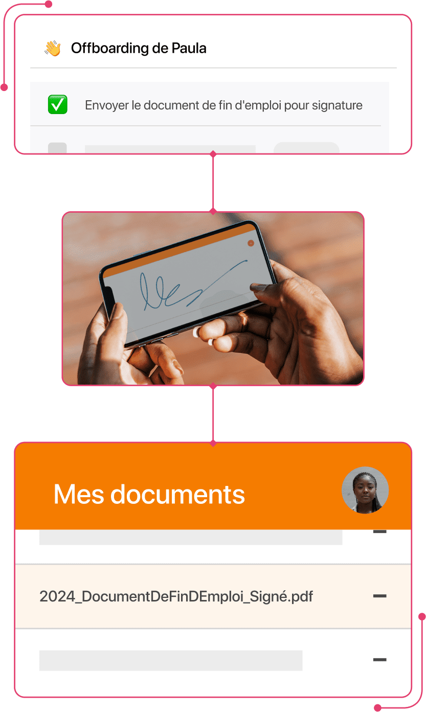 Captura de proceso offboarding firma finiquito FR en TramitApp