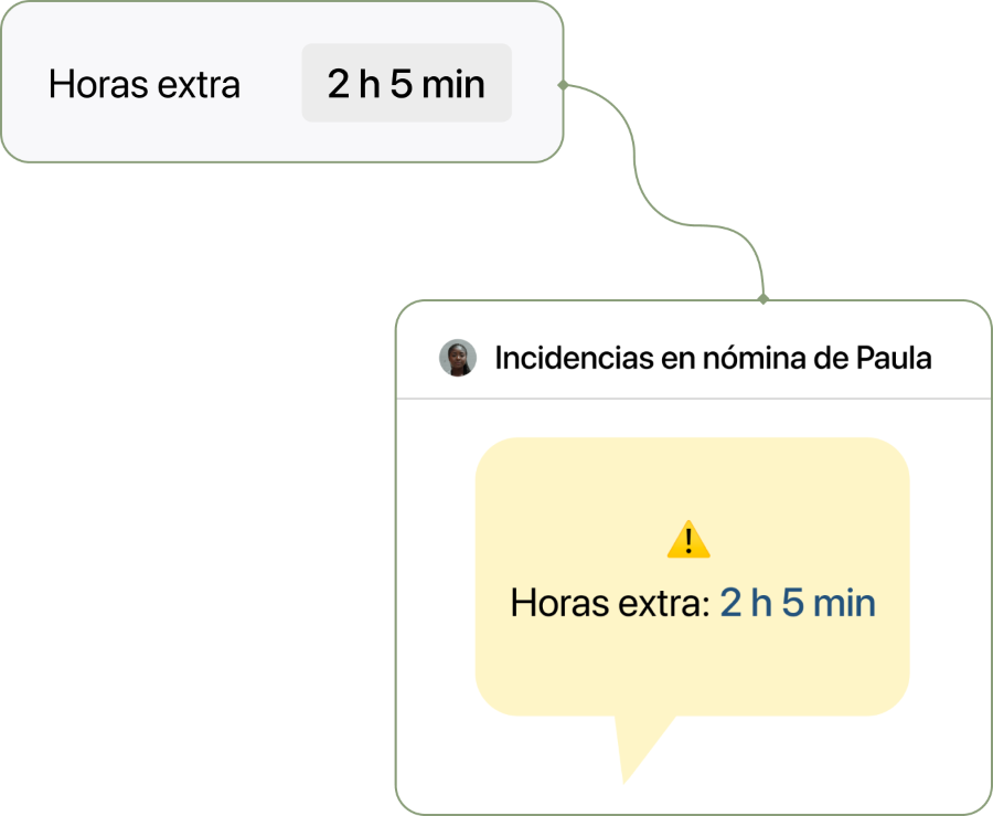 Captura de saldo horas extra nomina en TramitApp