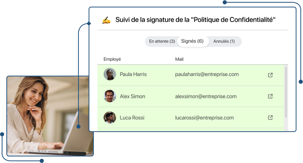 Captura de seguimiento firma politica confidencialidad FR en TramitApp