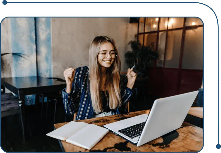 Professional working on a laptop in an office, cloud HR software