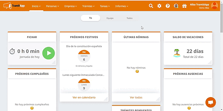 Captura de pantalla de TramitApp: solicitud de permiso retribuido por DANA