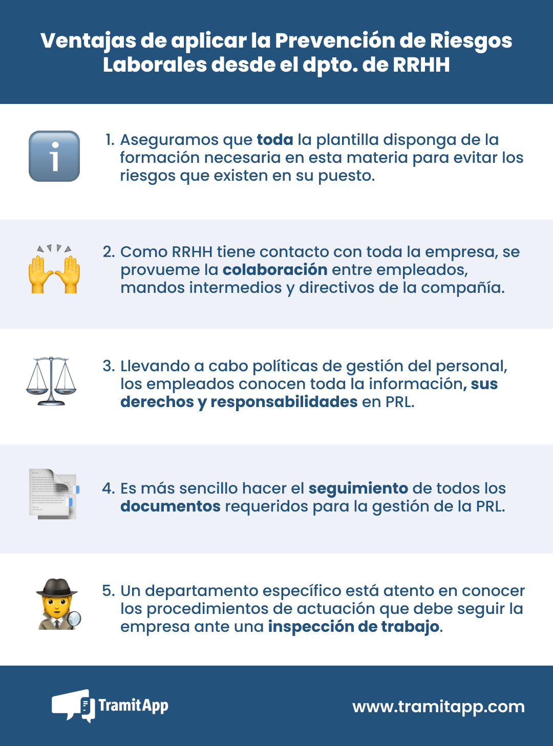 Ventajas de aplicar la PRL desde RRHH