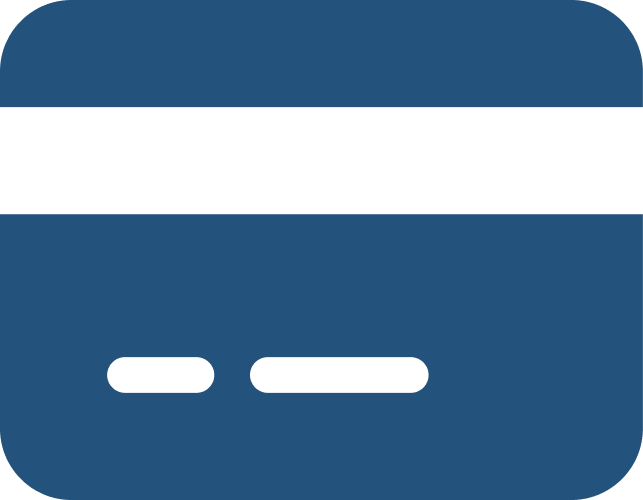 Icono de tarjeta card blue
