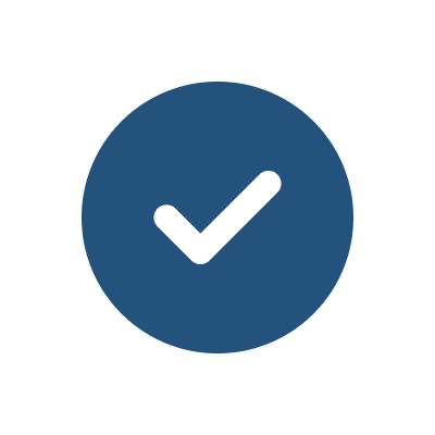 Icono de check blue