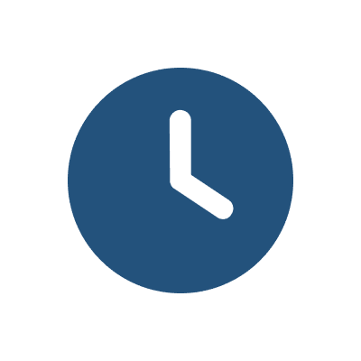 Icono de clock blue