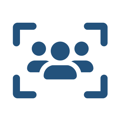 Icono de focus people blue