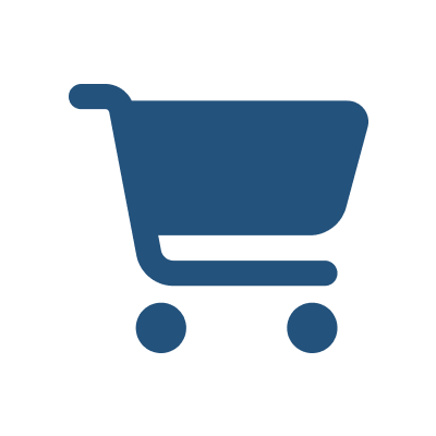Icono de shopping cart blue