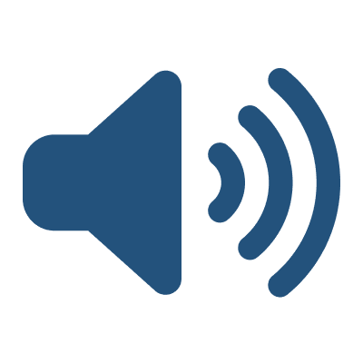 Icono de speaker communicate blue