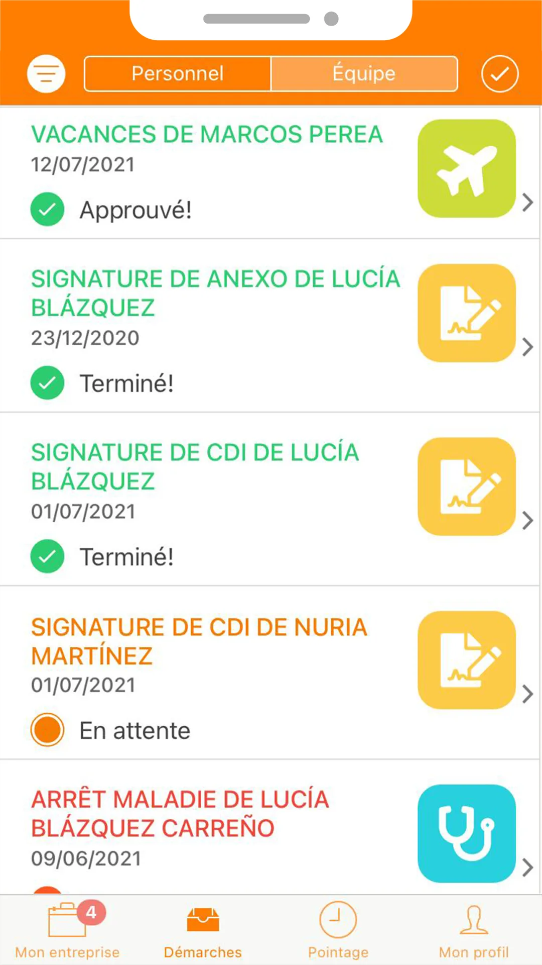 liste_des_demarches_mobile Liste des démarches et demandes des employés sur mobile