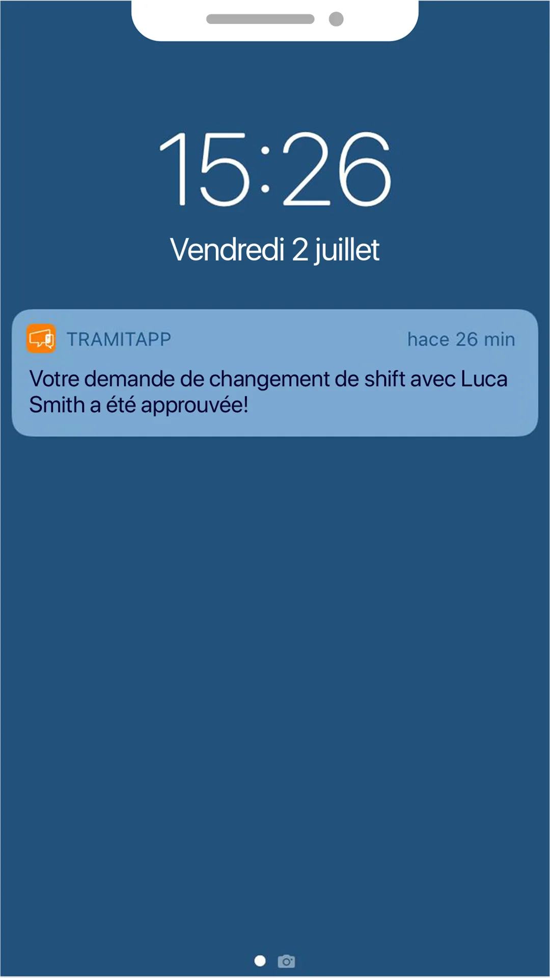 Notification de changement de créneau pour améliorer la communication interne