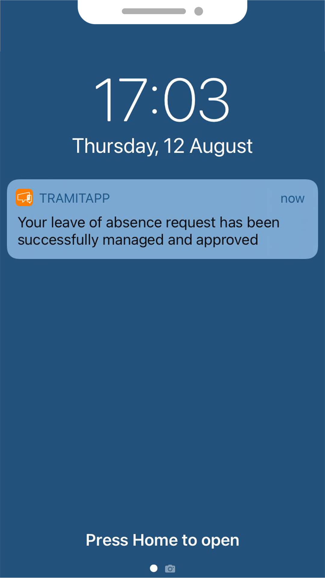 Notification leave of absence