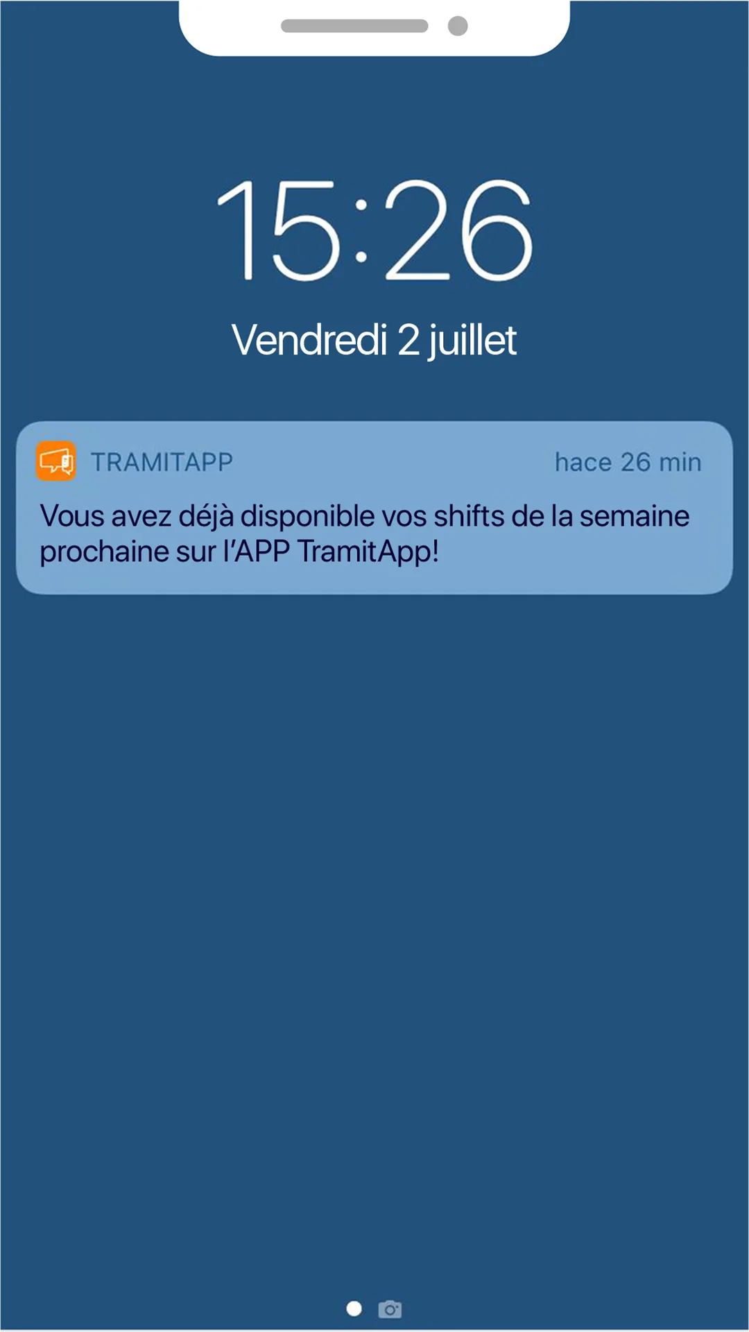 Notification de shifts publiés