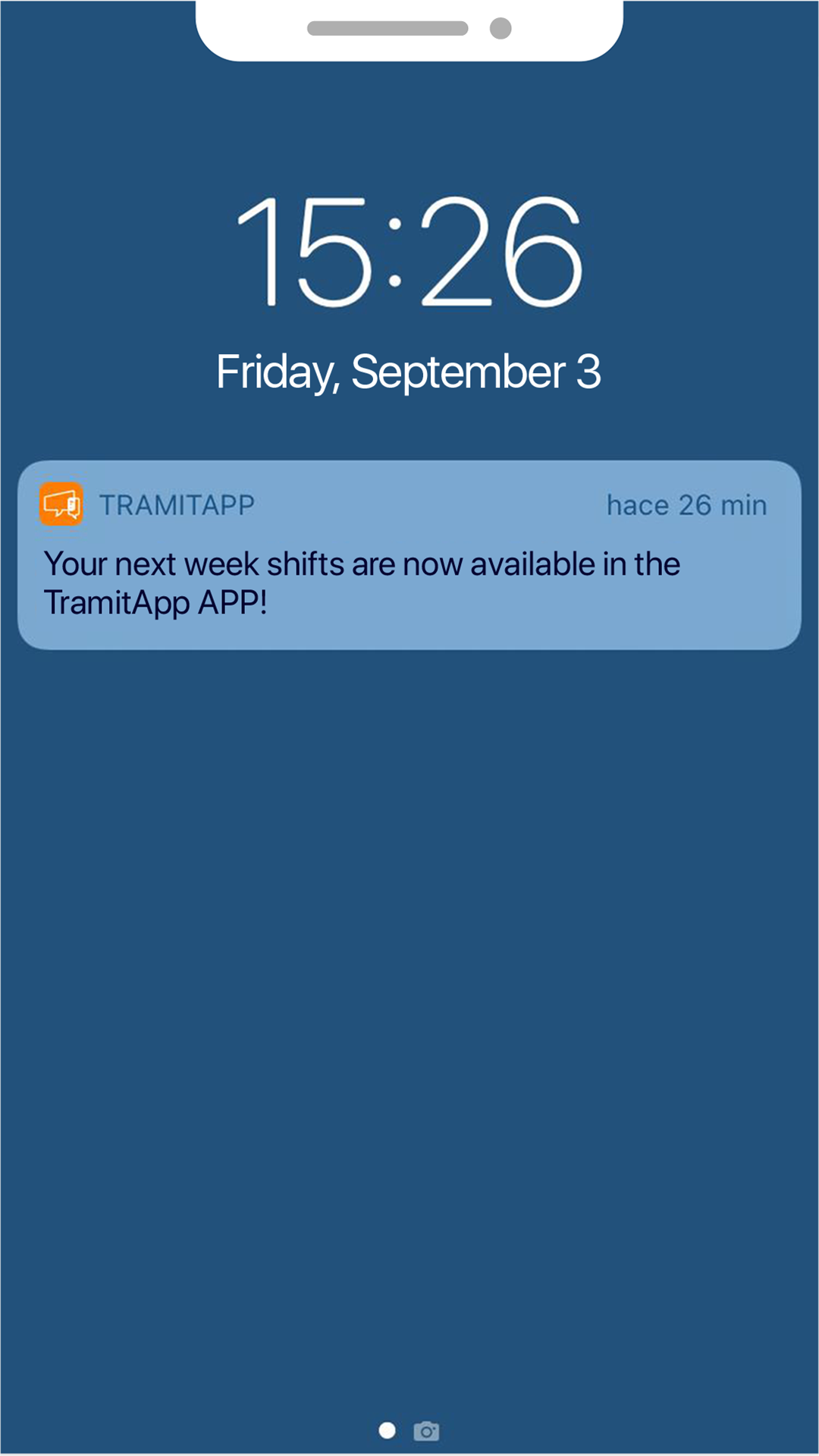 Notification shifts published