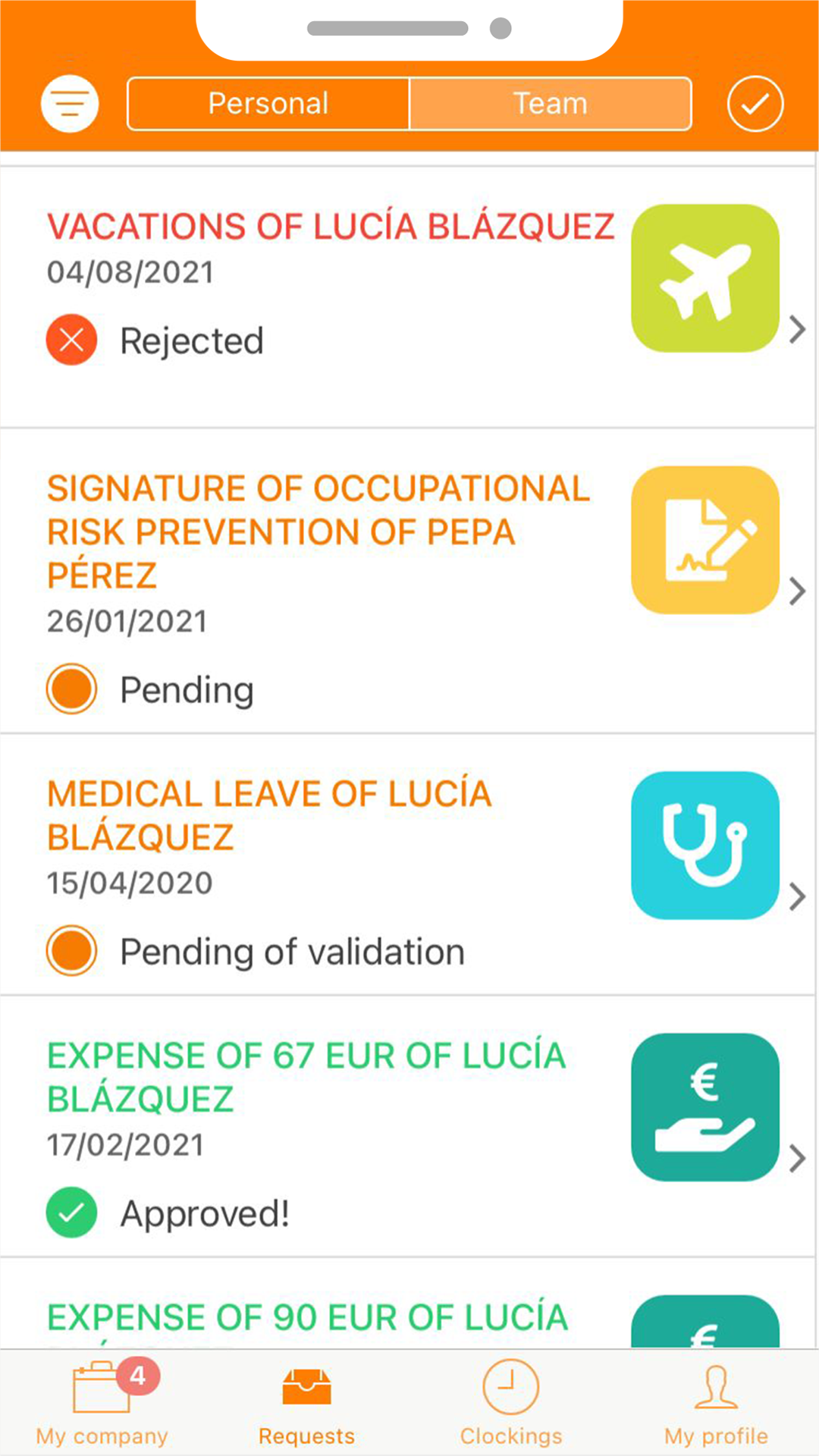 Request list phone