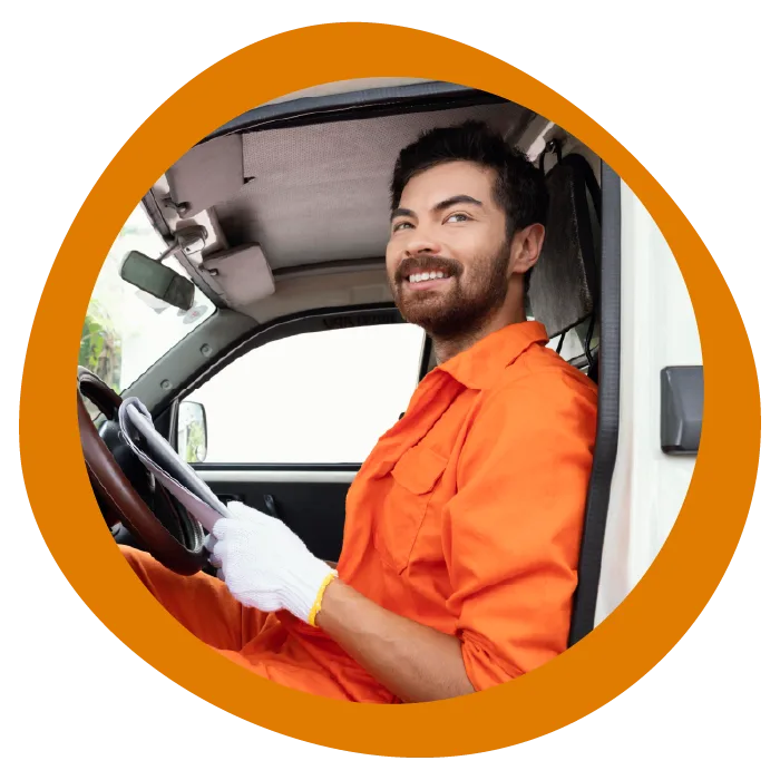 Delivery worker, representing the high Facility Services staff turnover TramitApp helps manage