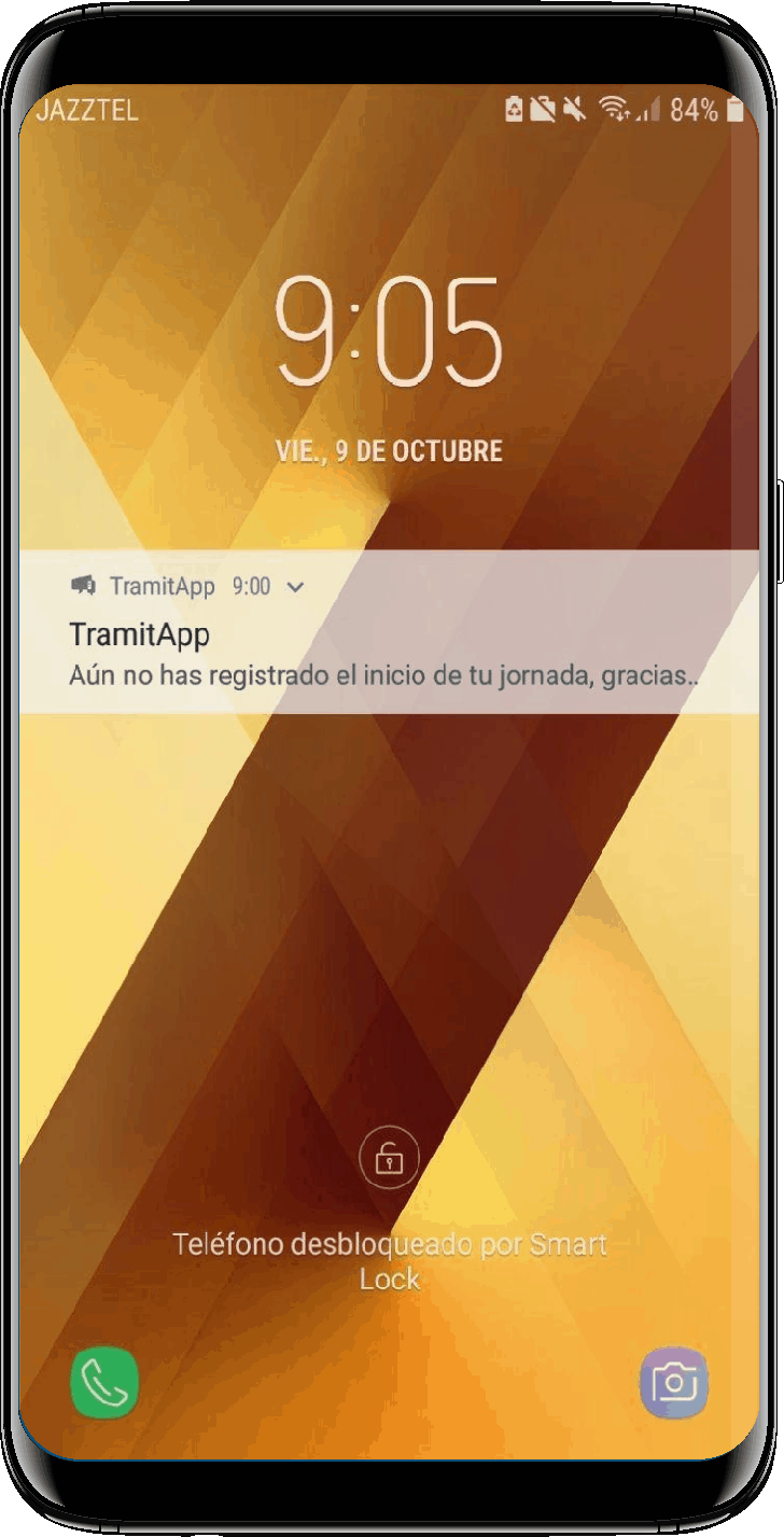 Notificacion inicio de jornada