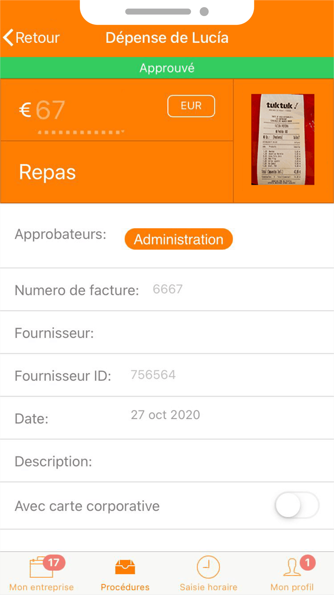 dépense