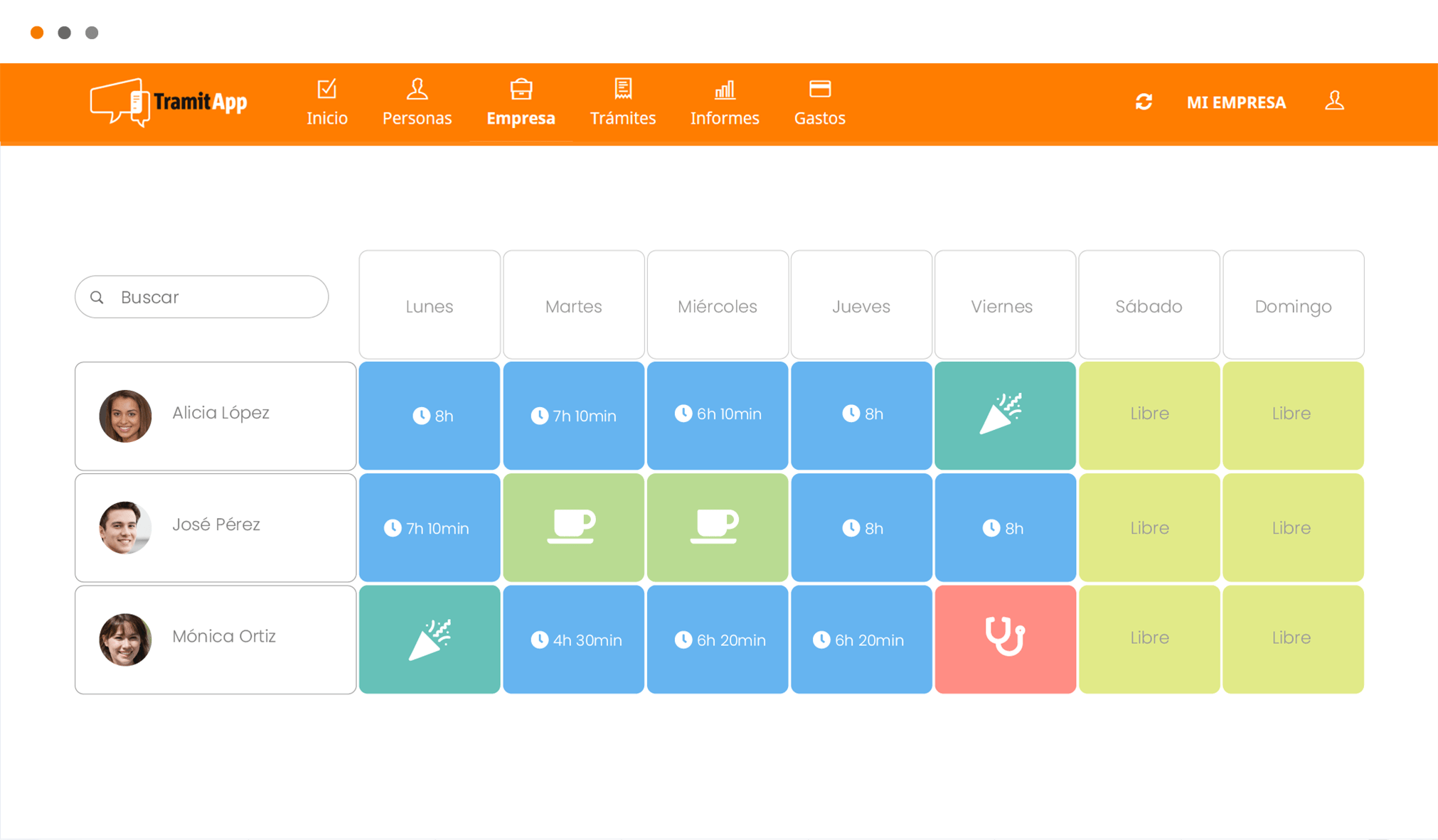 cuadrante App de Control Horario a través de Web, móvil y Tablet.