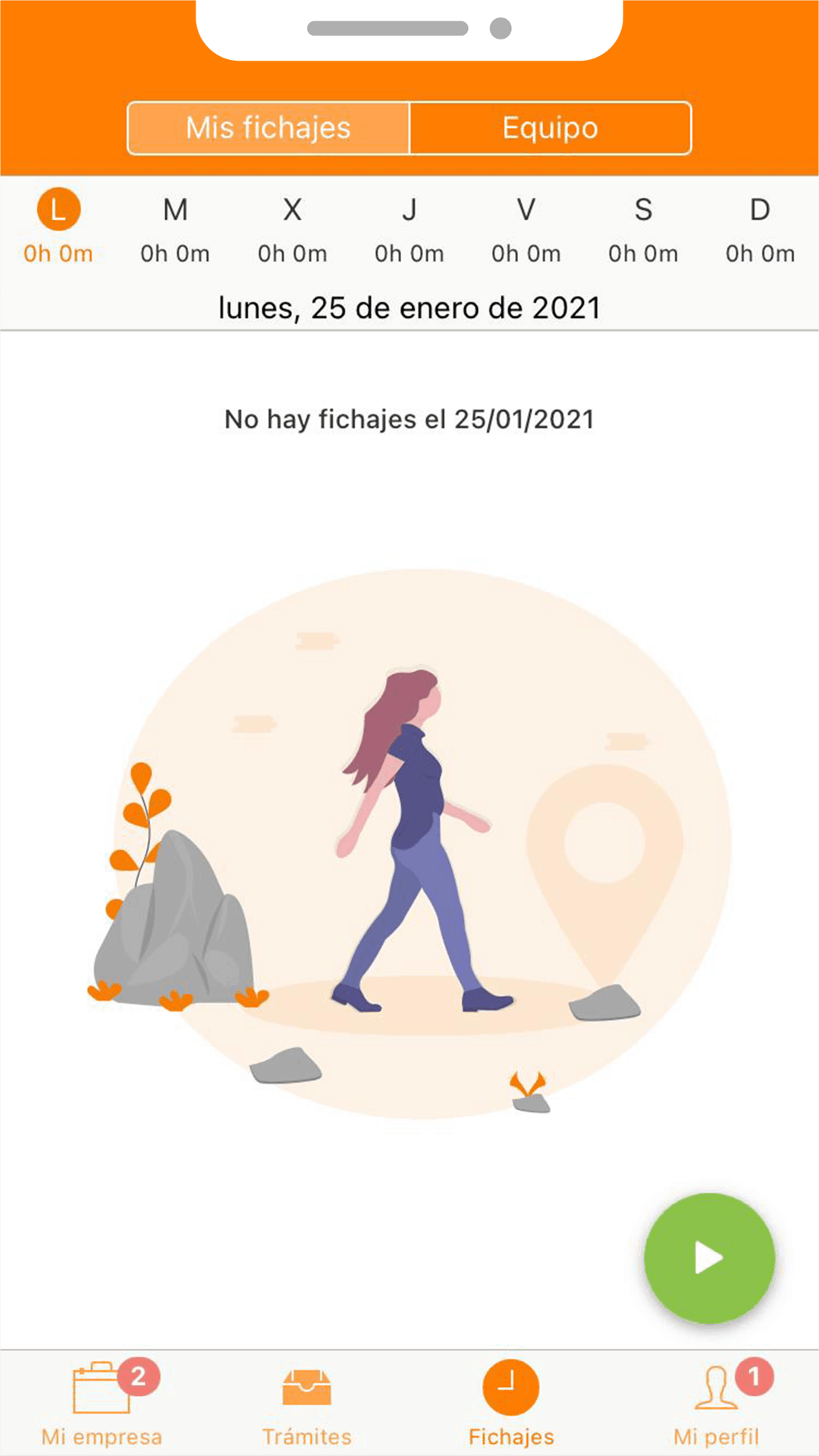 fichaje_entrada TramitApp Control Horario controla el registro de horas de empleados
