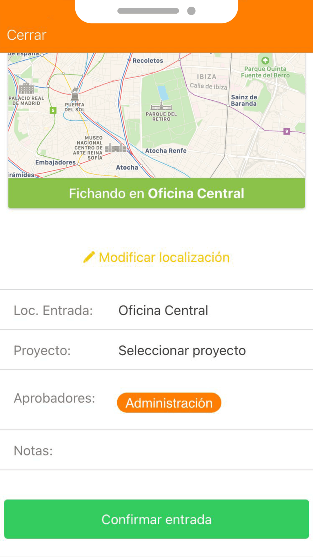 fichaje_localizacion_1 App de Control Horario a través de Web, móvil y Tablet.